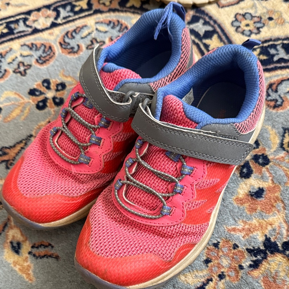 Merrell Kids Pink and Gray Sneakers 3.5
